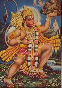 The Pre-Islamic deity "Hubal" was derived from the red skinned Ba-Hubali, another name for Lord Hanuman